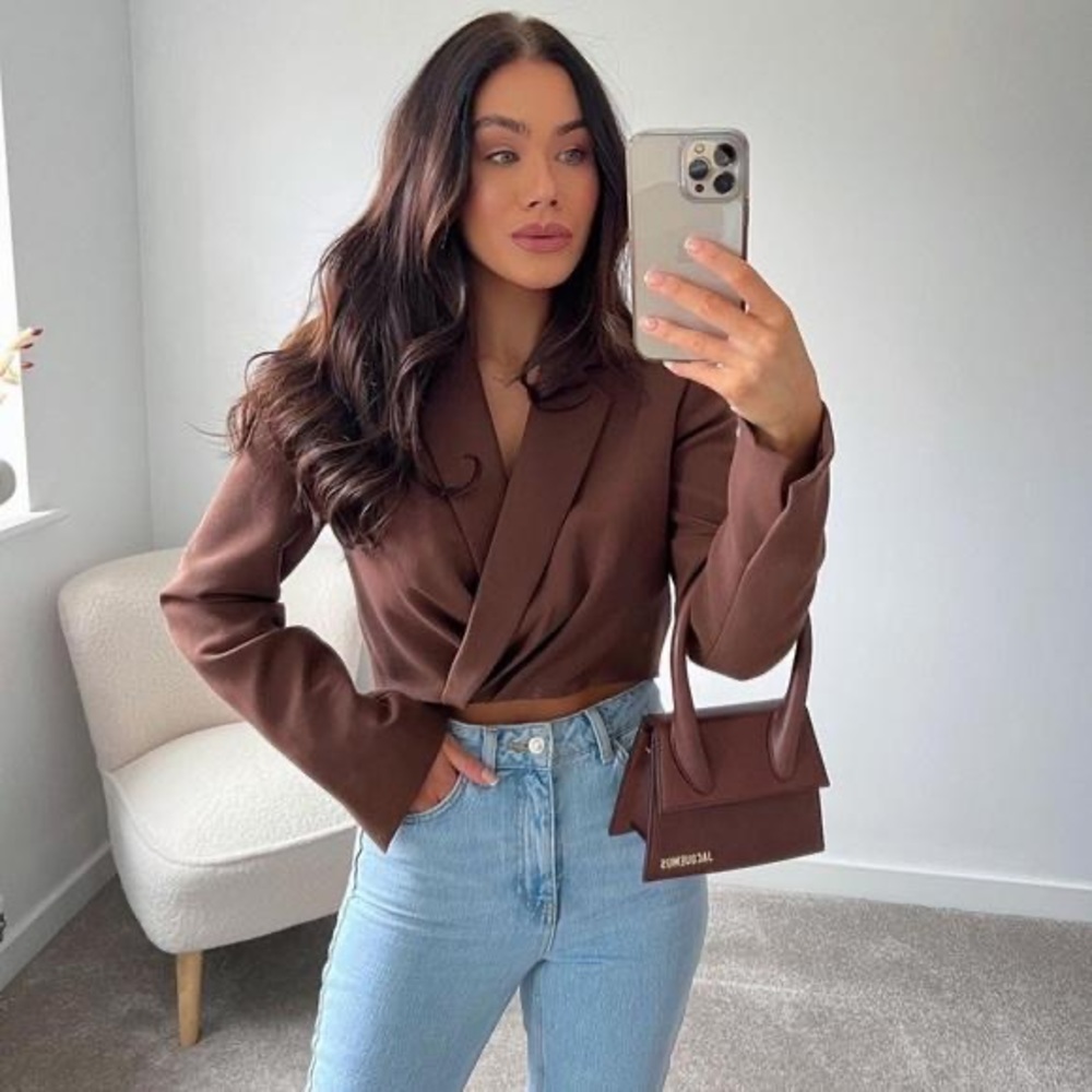 Zara blogger cropped blazer